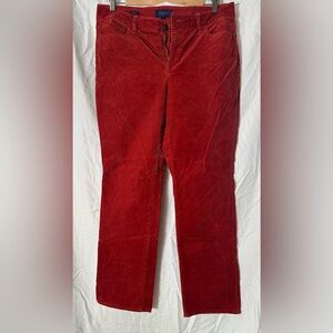 Talbots Heritage jean pant, Red corduroy sz 12P